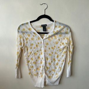 Vintage 90s - floral cardigan - S